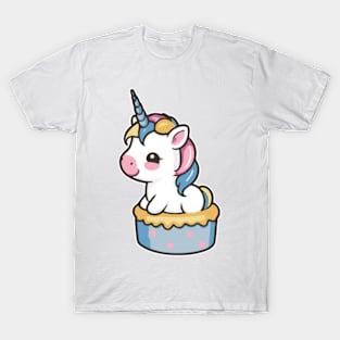 Cute Unicorn Emerging from Cake T-Shirt